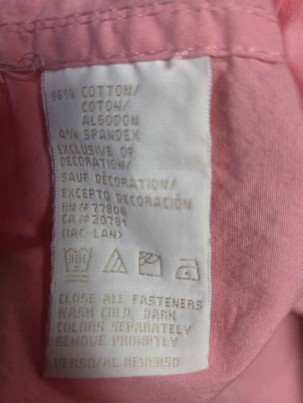 Tommy Hilfiger Sleeveless Button-Down Shirt in Pink Size 20 - Picture 7 of 9